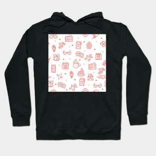 Romantic Valentine Day seamless pattern Hoodie